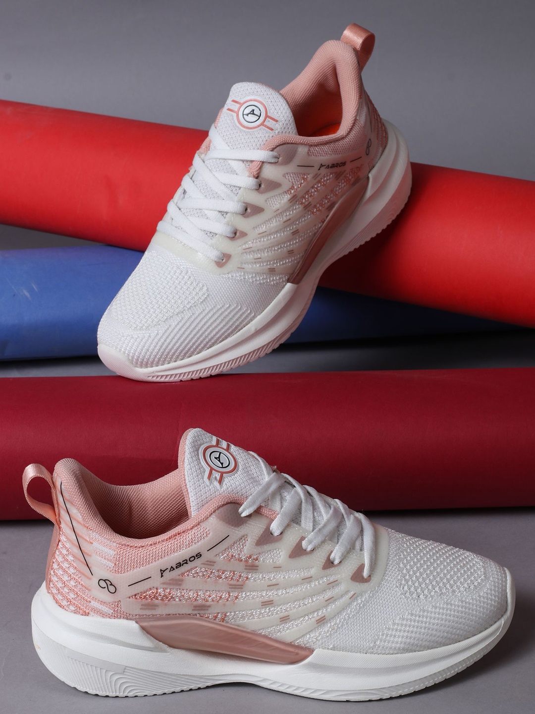 

ABROS Boys Mesh Marking Running Shoes ASSB0165, Off white