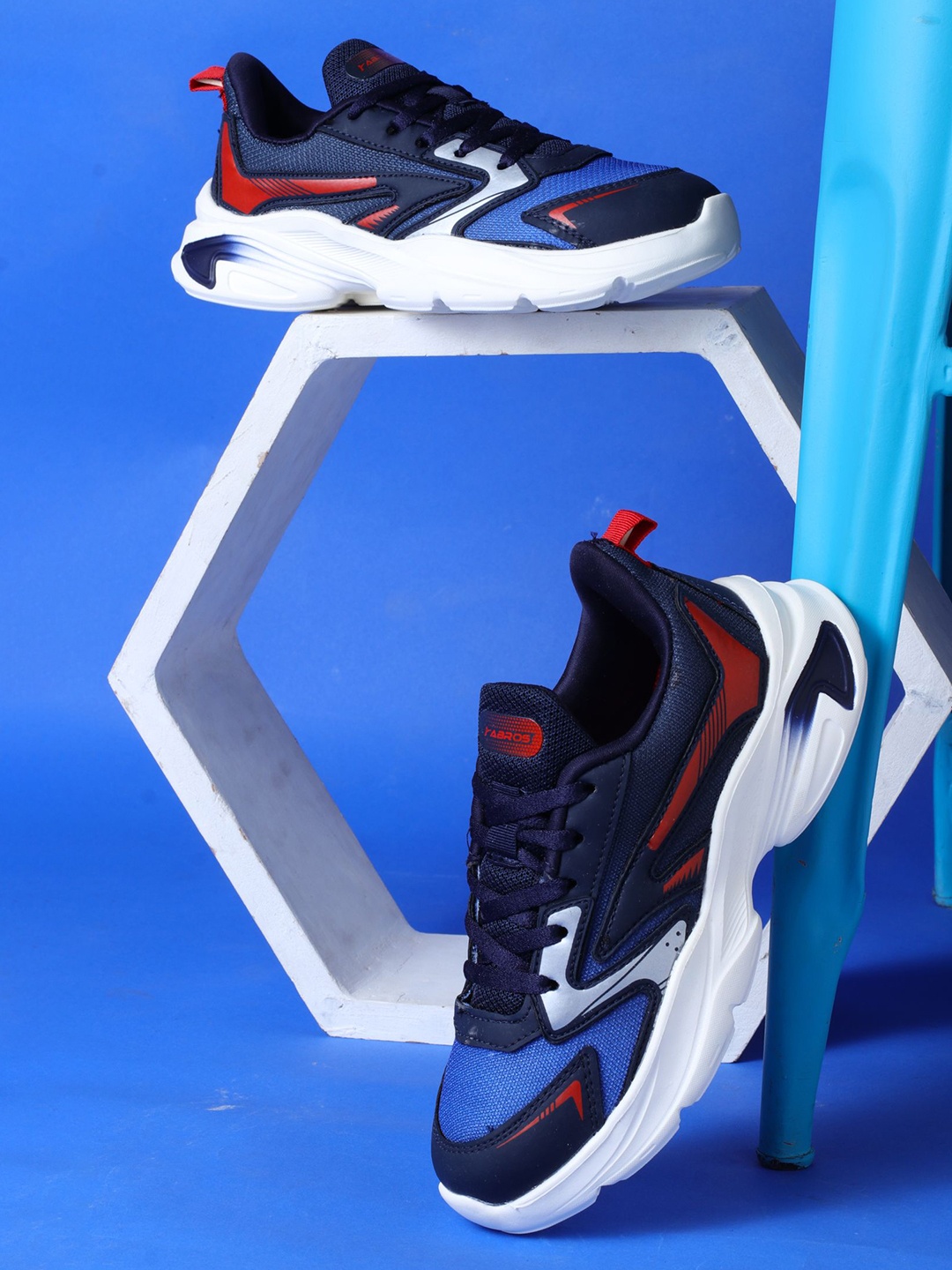 

ABROS Boys Mesh Running Shoes, Navy blue