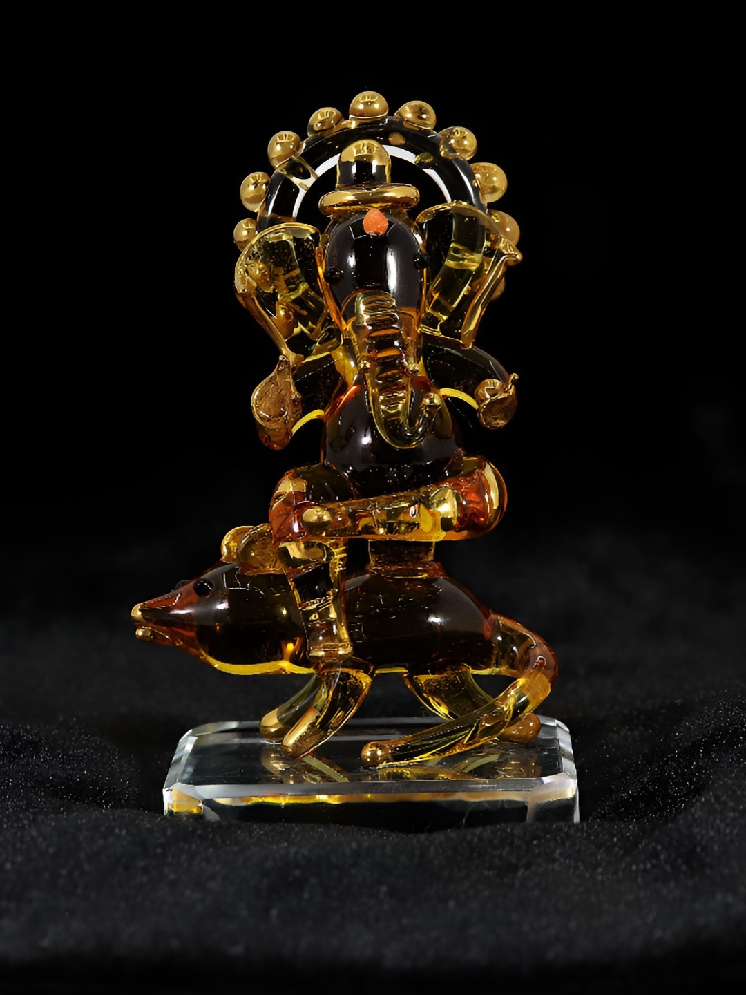 

NMII Gold-Toned Lord Ganesha Religious Idol Showpiece