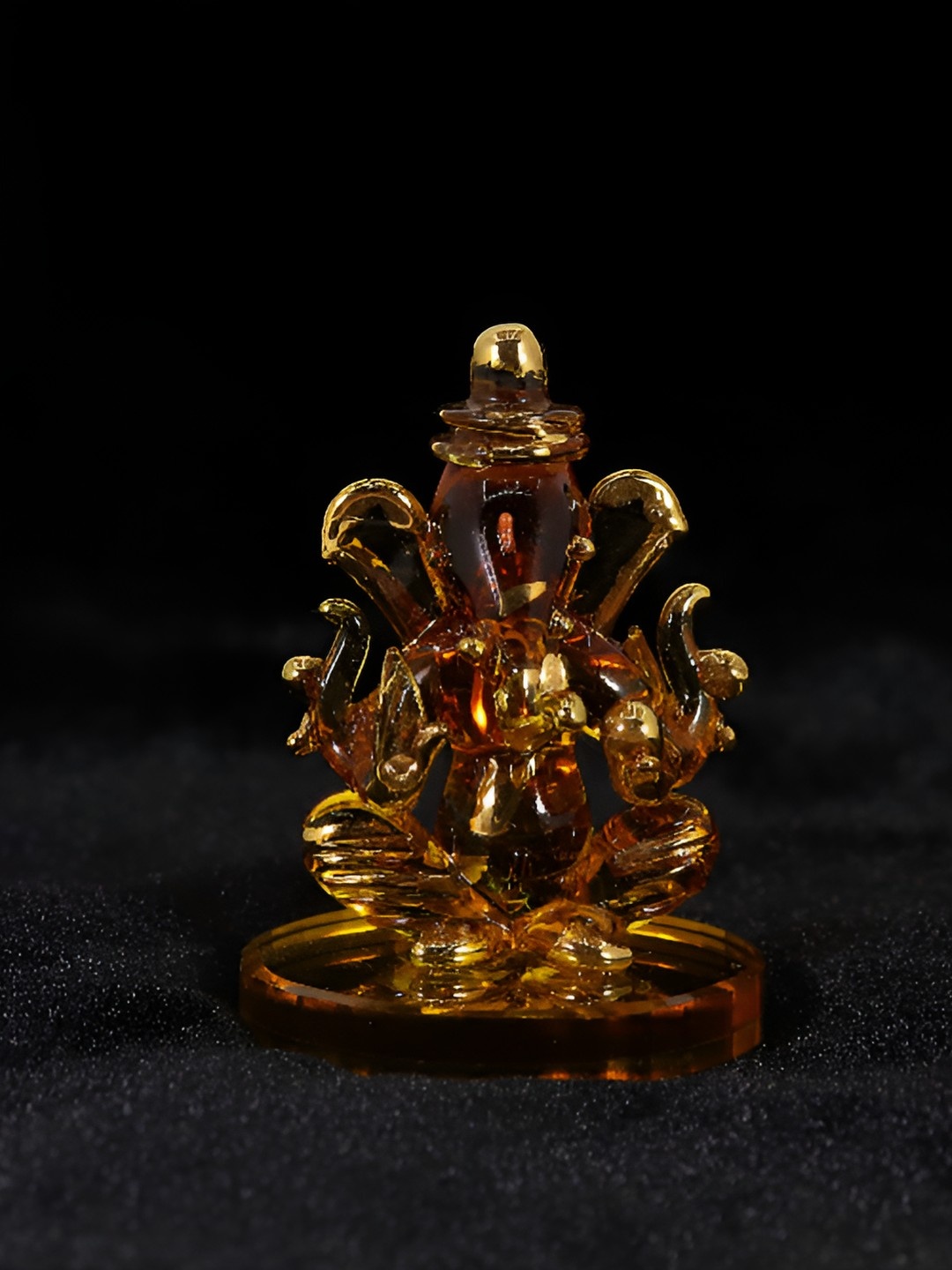 

NMII Gold-Toned Glass Religious Idol Showpiece