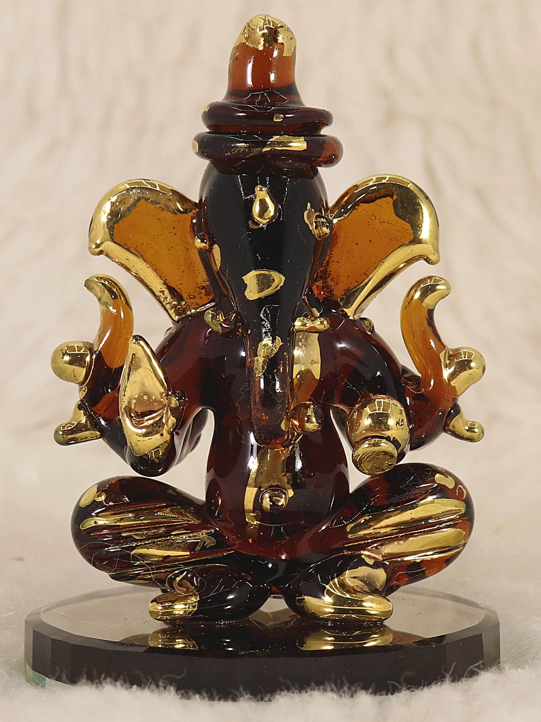 

NMII Brown & Gold Toned Lord Ganesha Religious Idol Showpiece