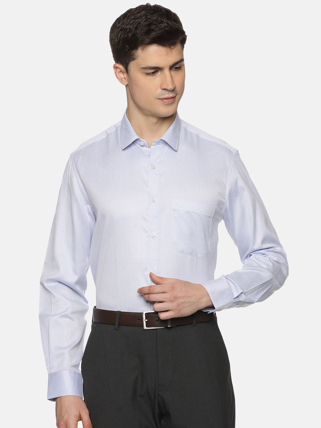 

THE FORMAL CLUB Men Relaxed Opaque Formal Shirt, Blue