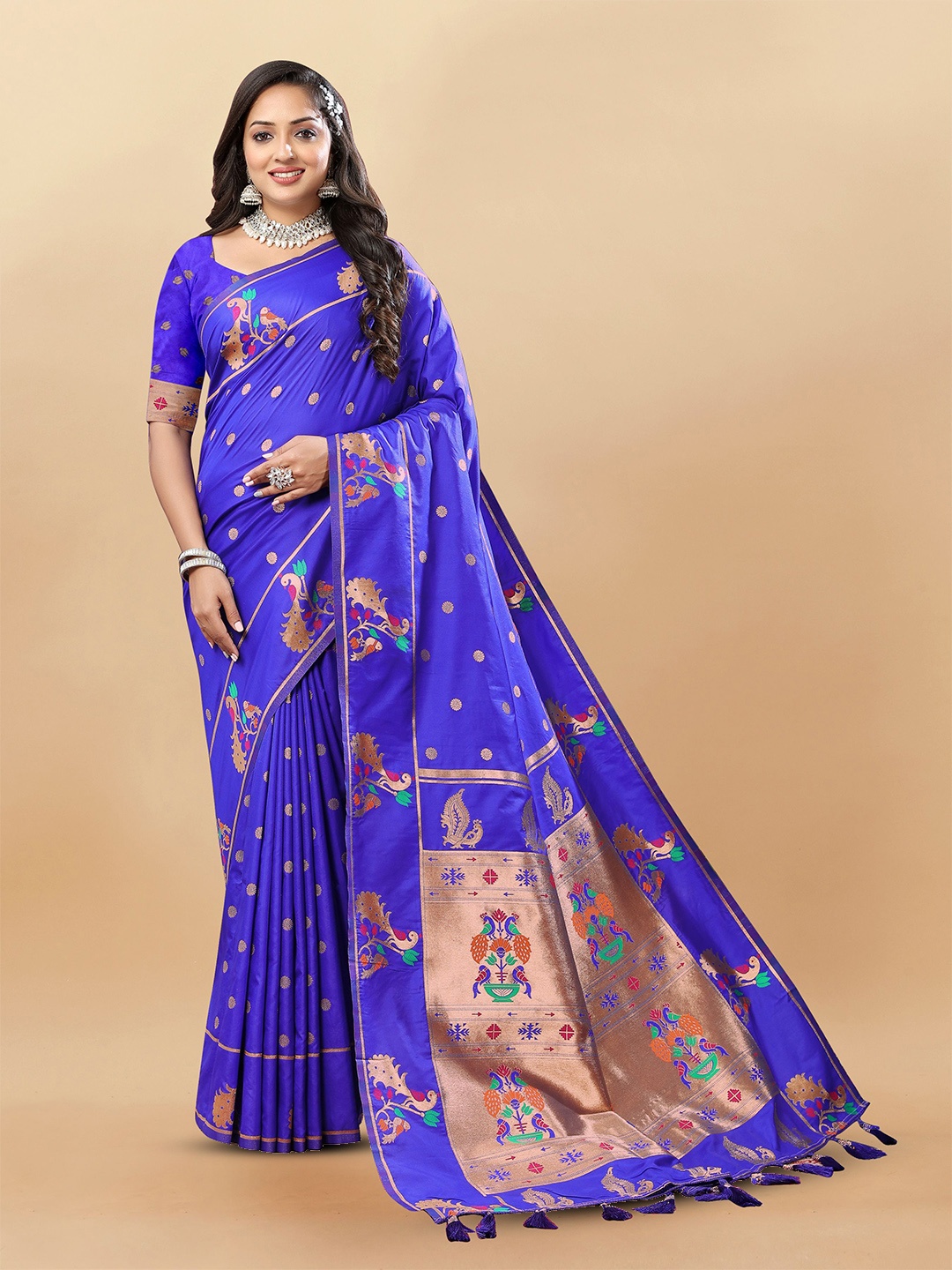 

Upalksh Woven Design Zari Banarasi Saree, Blue