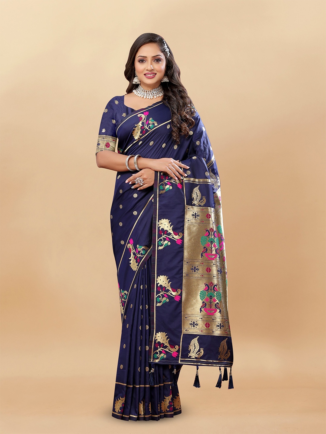 

Upalksh Woven Design Zari Banarasi Saree, Blue