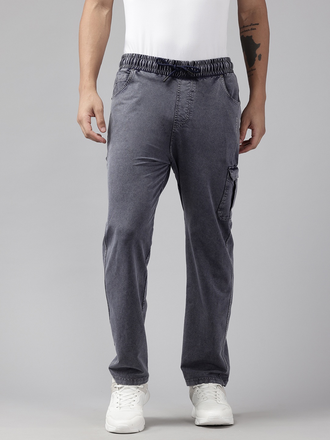 

PERFKT-U Men Cargo Training or Gym Track Pants, Grey