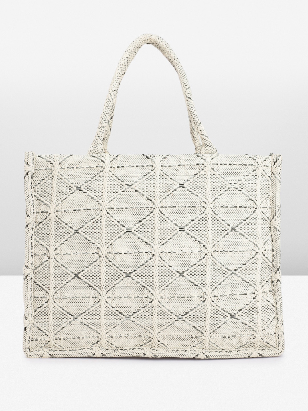 

Anouk Geometric Structured Handheld Bag, Off white