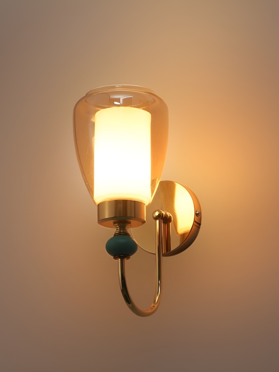 

CORAL TREE Gold-Toned Metal Cylinder Shaped Wall Lamp