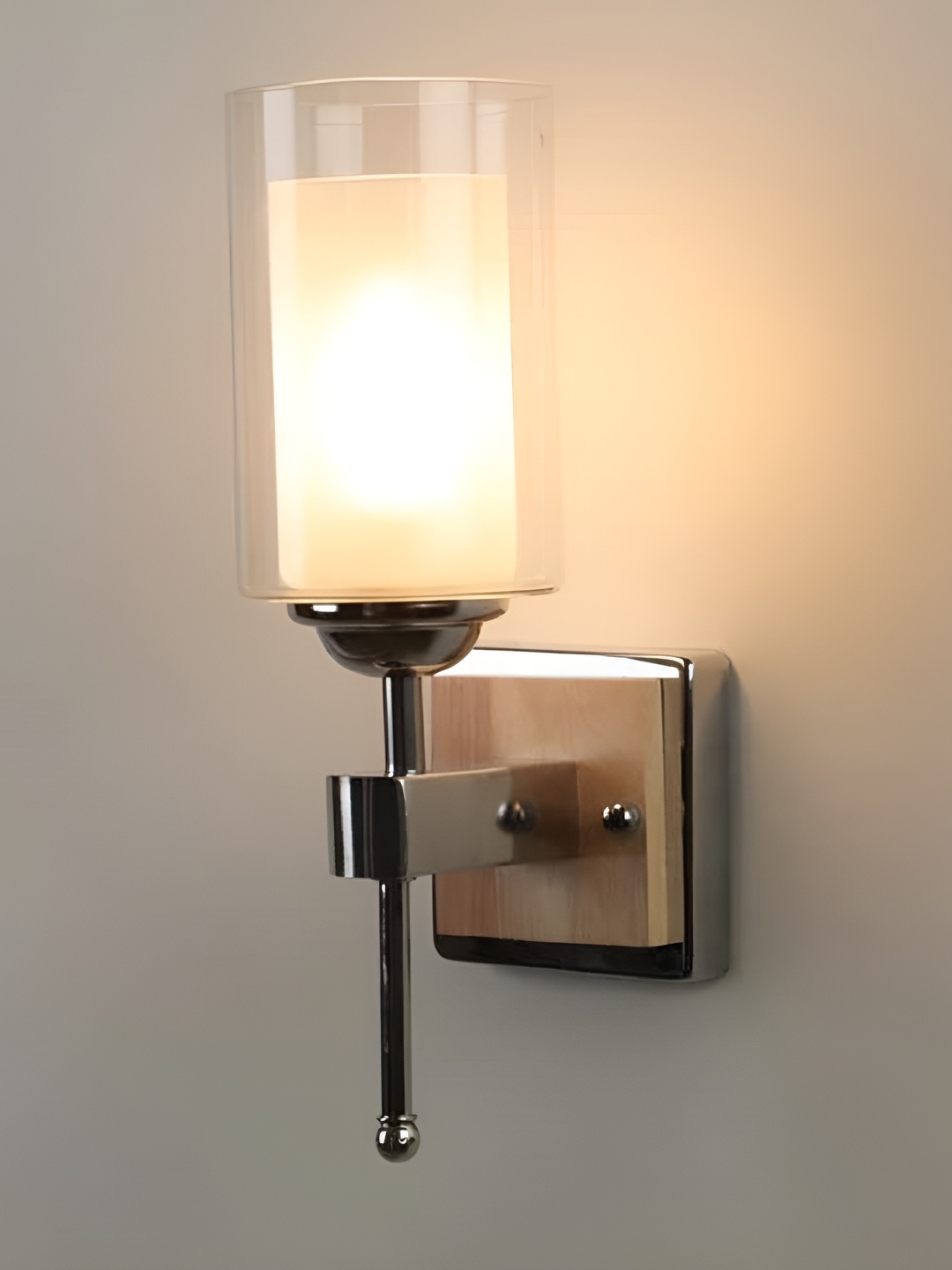 

CORAL TREE White & Black Wooden Glass Cylinder Shaped Wall Lamp