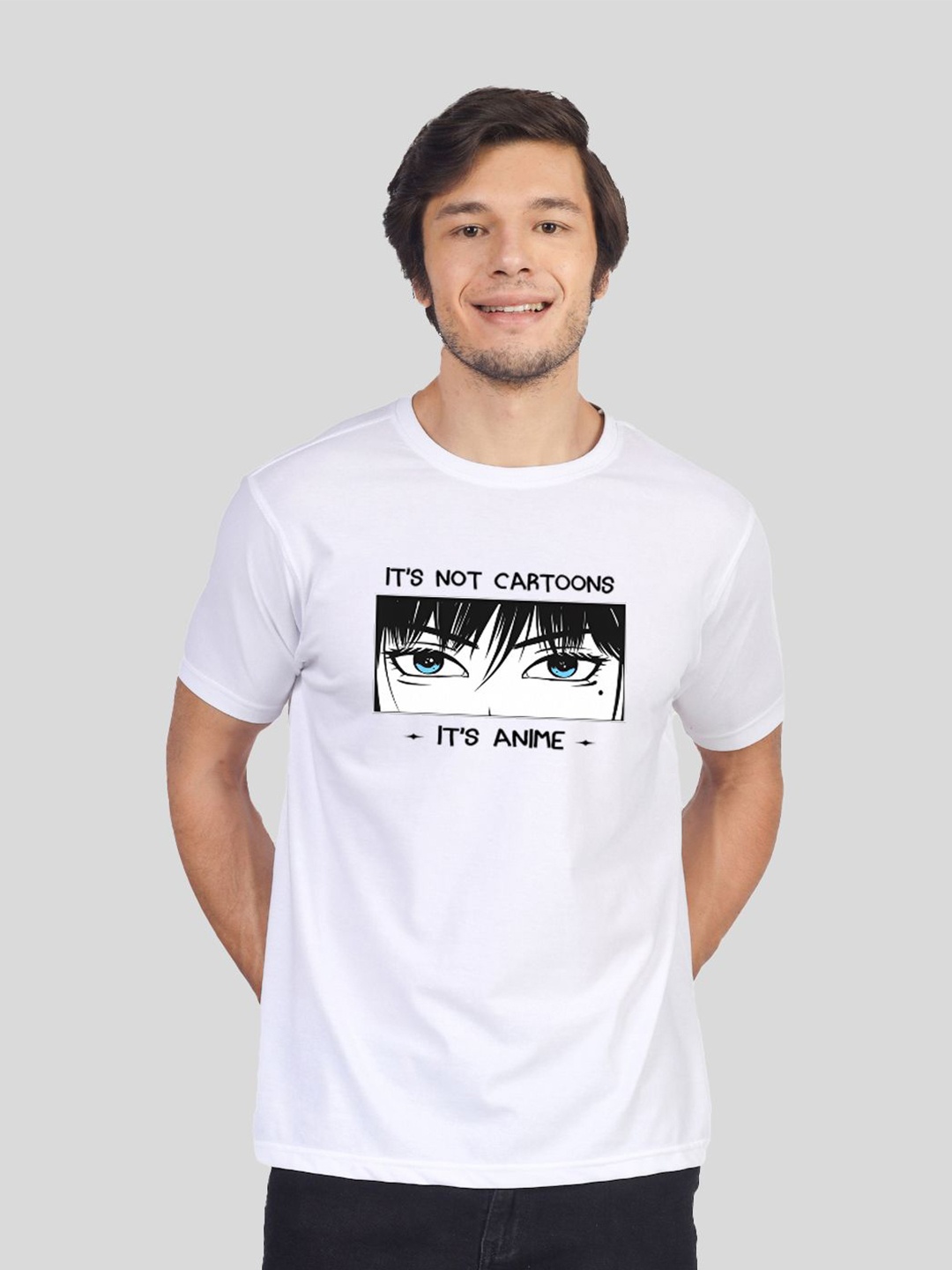 

Greylongg Men Graphic Printed Round Neck T-shirt, White