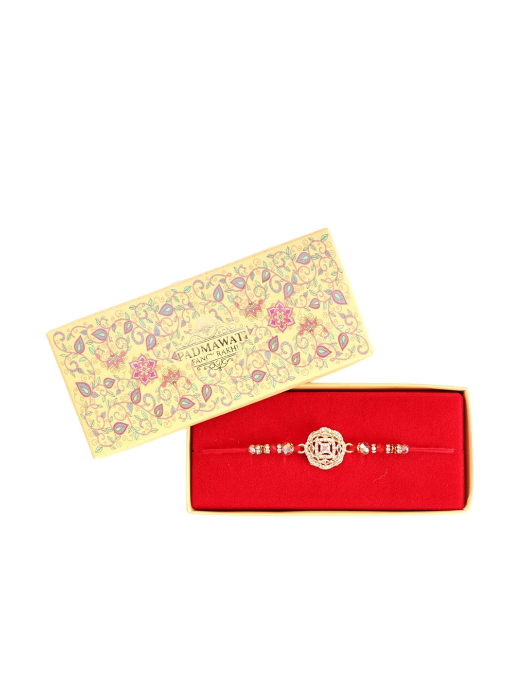 

Mali Fionna Beaded Thread Rakhi, Red