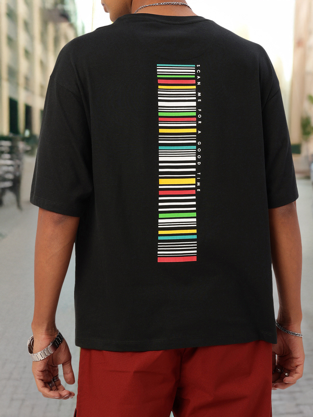 

Kook N Keech Urban Edge Vibes Printed Oversized T-shirt, Black