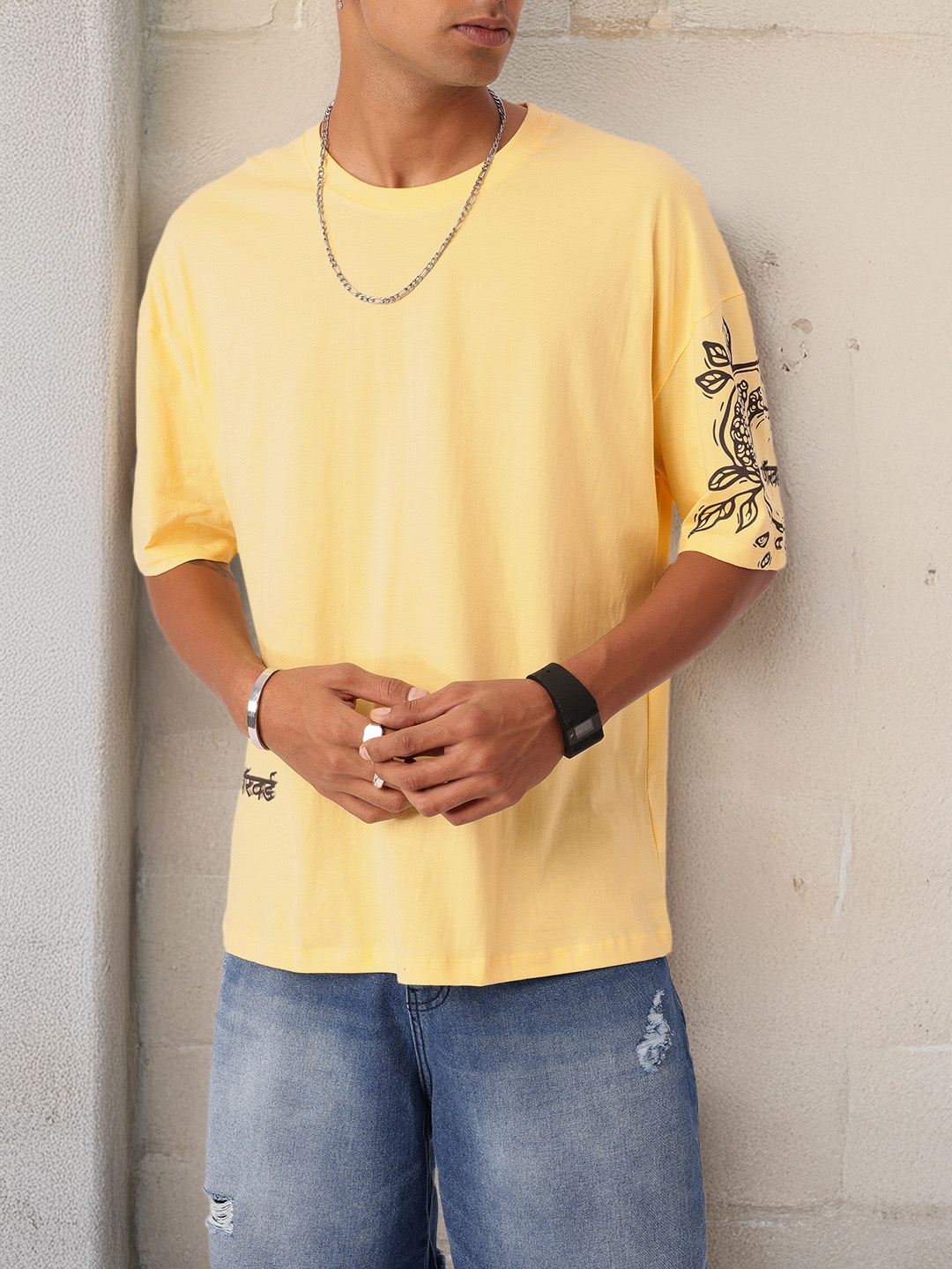 

Kook N Keech Street Cool Printed Relaxed Fit T-shirt, Yellow