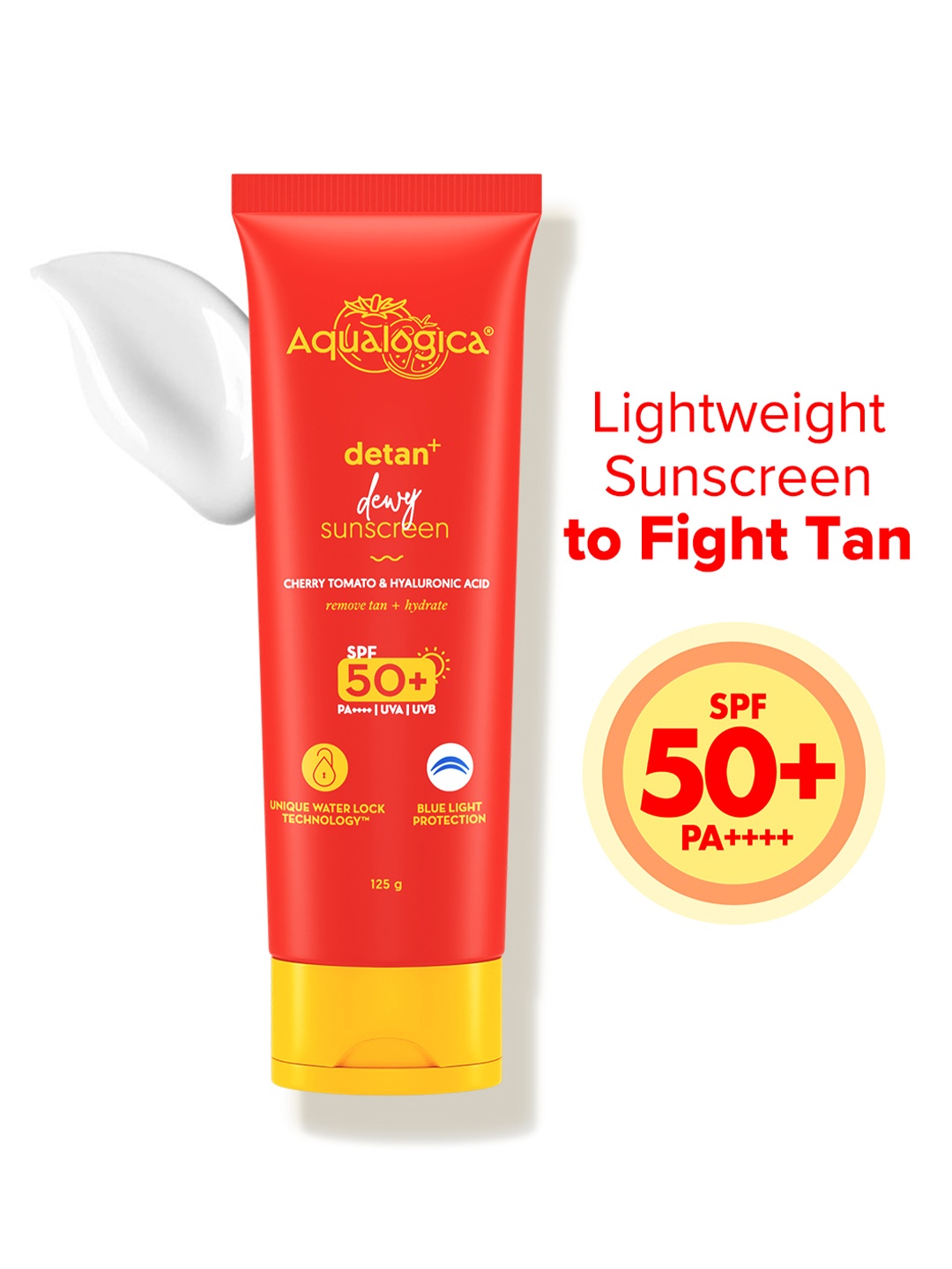 

Aqualogica Detan+ Dewy Sunscreen With SPF 50+ & PA++++ - 125 g, White