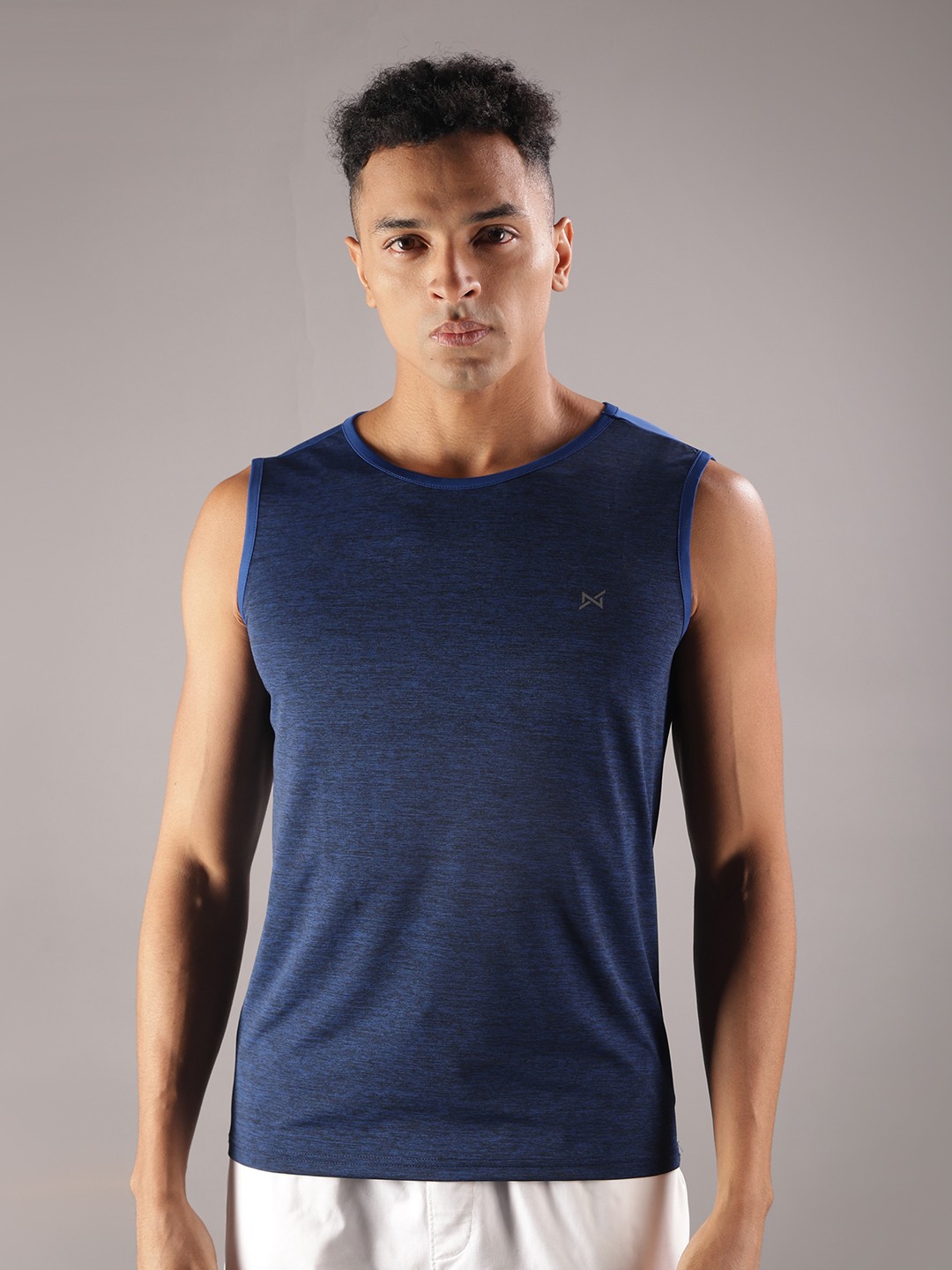

Force NXT Men Anti Odour Solid Round Neck Sleeveless T-shirt, Blue