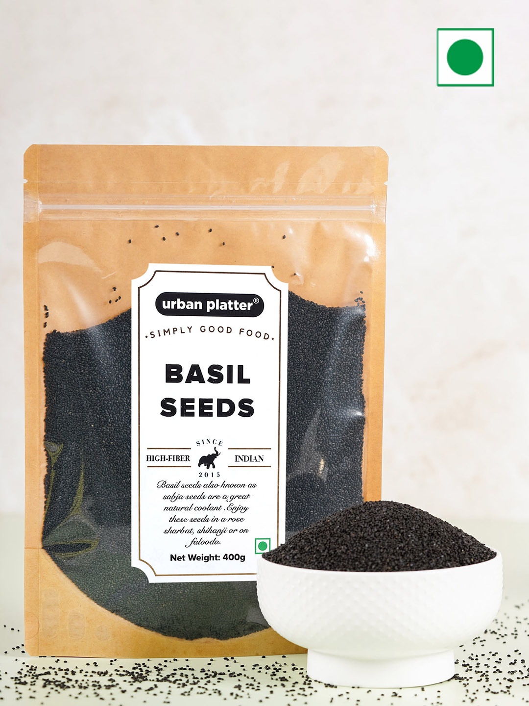 

URBAN PLATTER Basil Seeds - 400g, Black