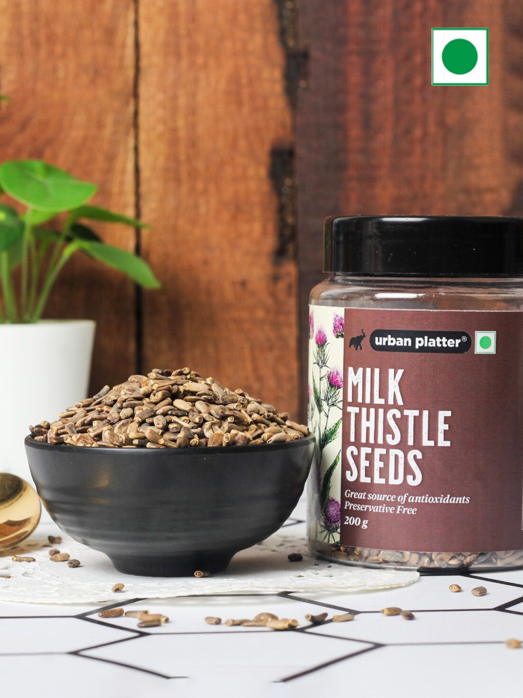 

URBAN PLATTER Milk Thistle Seeds- 200g, Brown