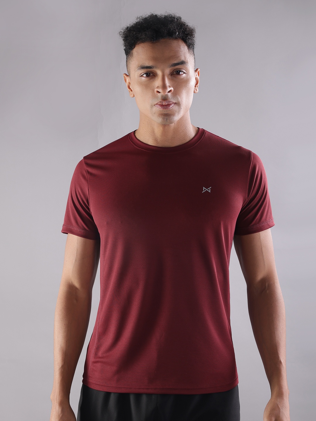 

Force NXT Men Anti Odour Solid Round Neck Sleeveless Training or Gym T-shirt, Maroon