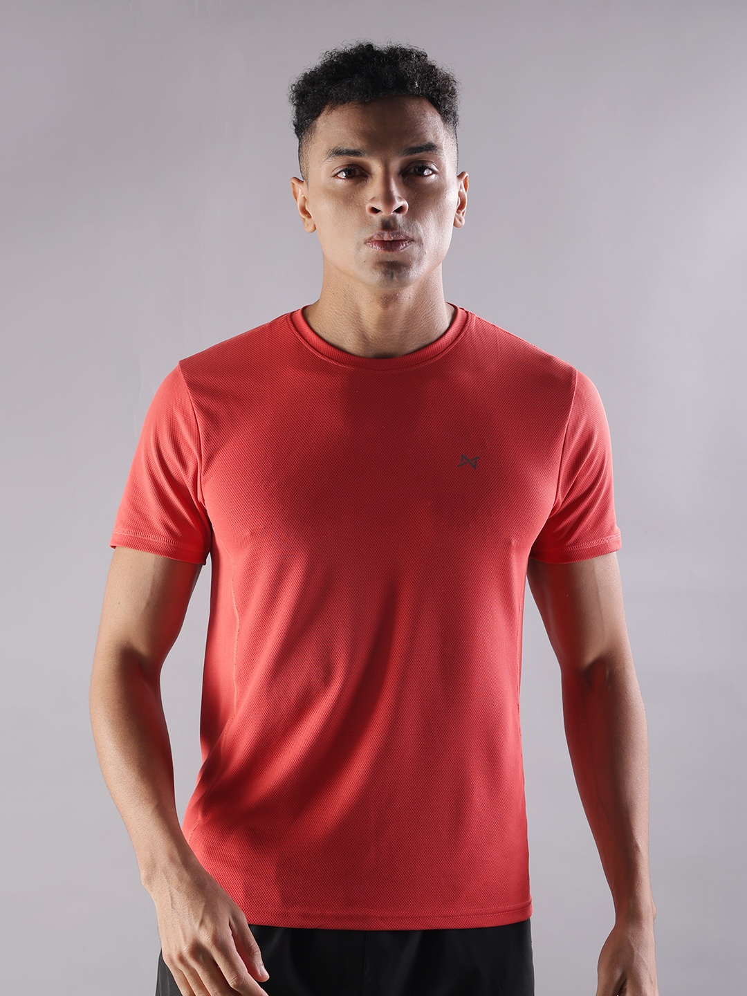 

Force NXT Men Anti Odour Solid Round Neck Sleeveless Training or Gym T-shirt, Red
