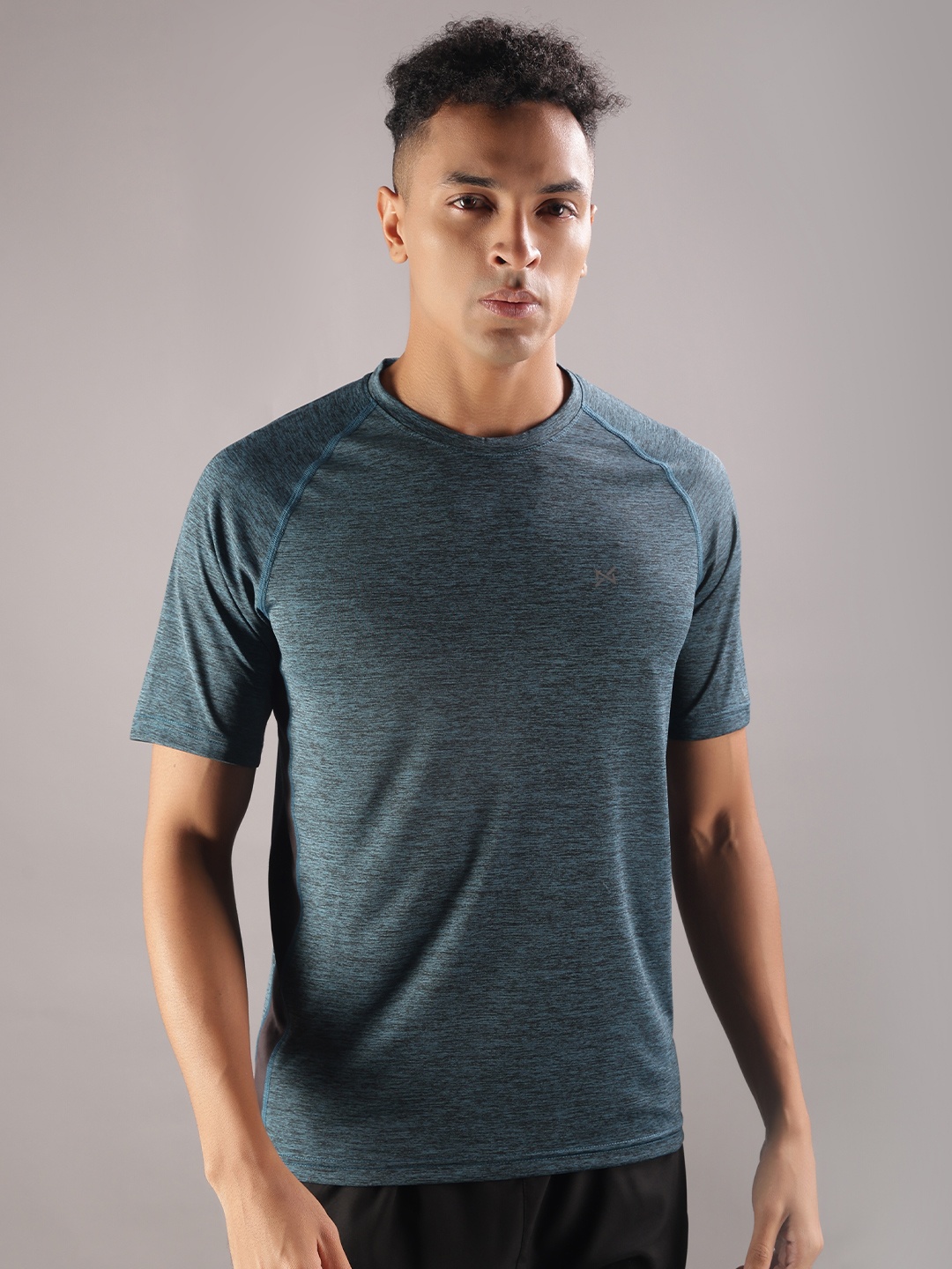 

Force NXT Men Anti Odour Solid Round Neck Sleeveless Training or Gym T-shirt, Teal