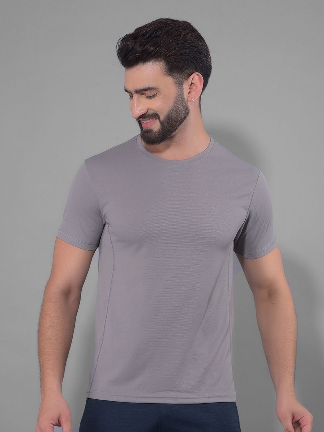 

Force NXT Men Anti Odour Solid Round Neck Training or Gym T-shirt, Grey