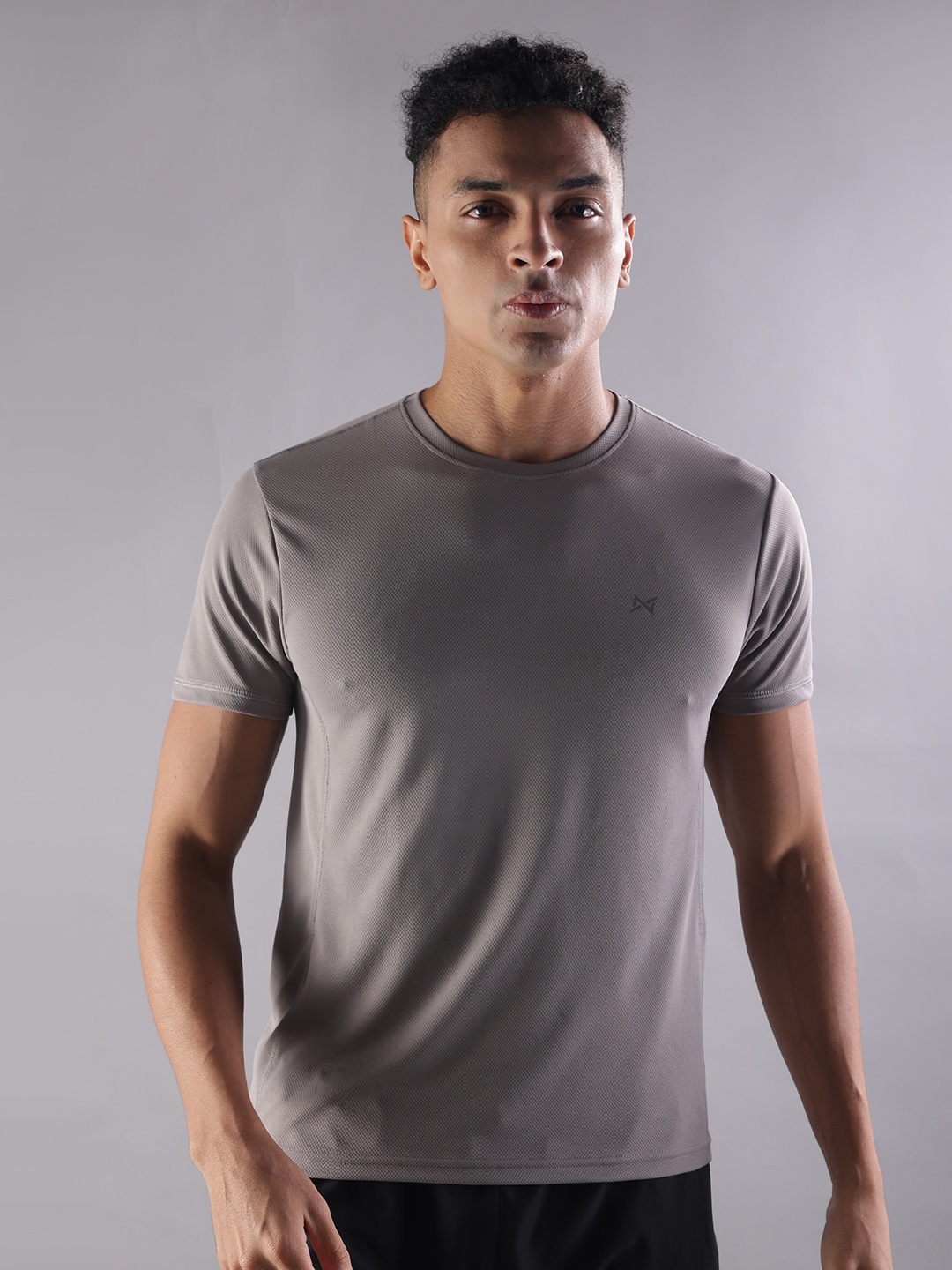 

Force NXT Men Anti Odour Solid Round Neck Training or Gym T-shirt, Grey