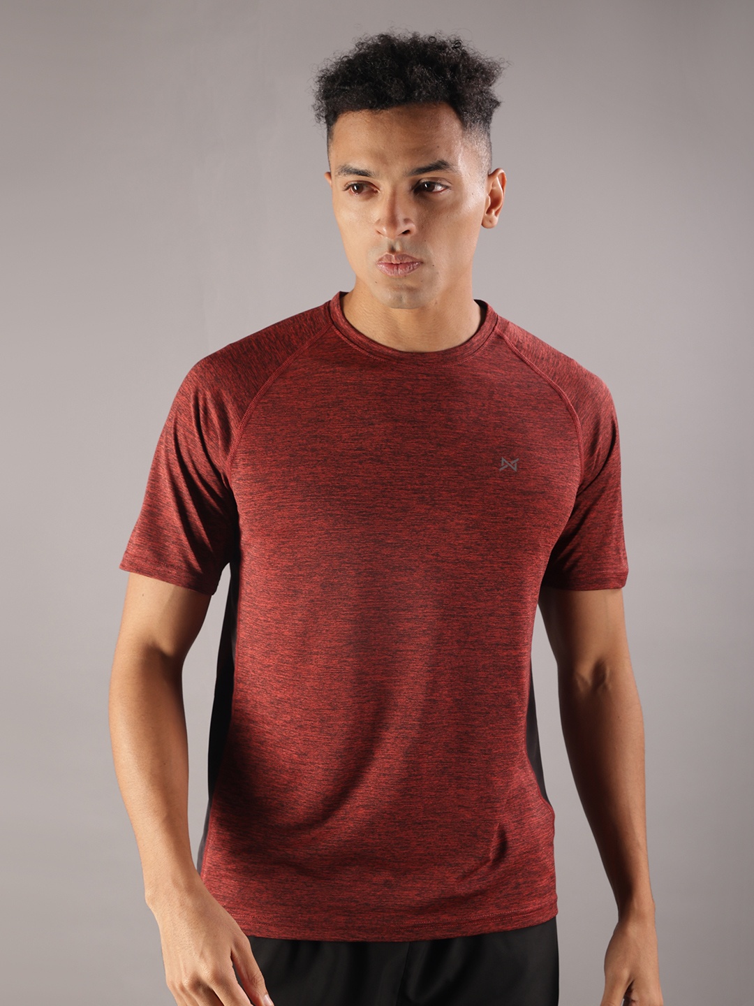 

Force NXT Men Anti Odour Solid Round Neck T-shirt, Red