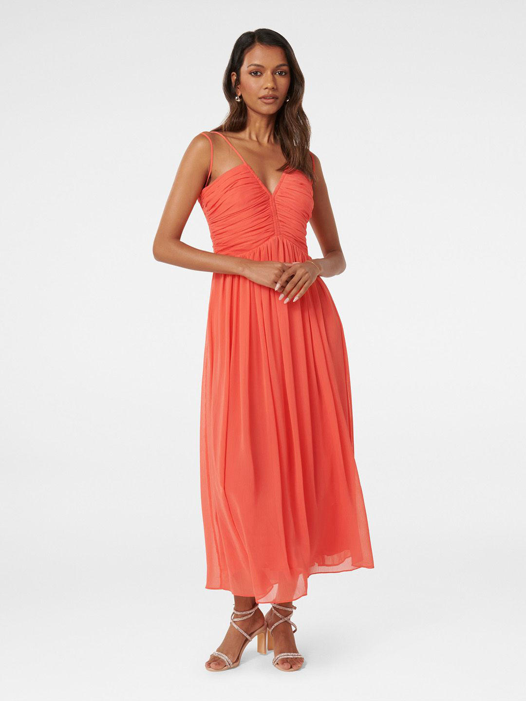 

Forever New Shoulder Straps Maxi Dress, Orange
