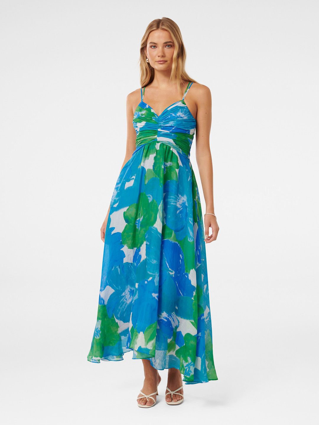 

Forever New Floral Print Maxi Dress, Navy blue