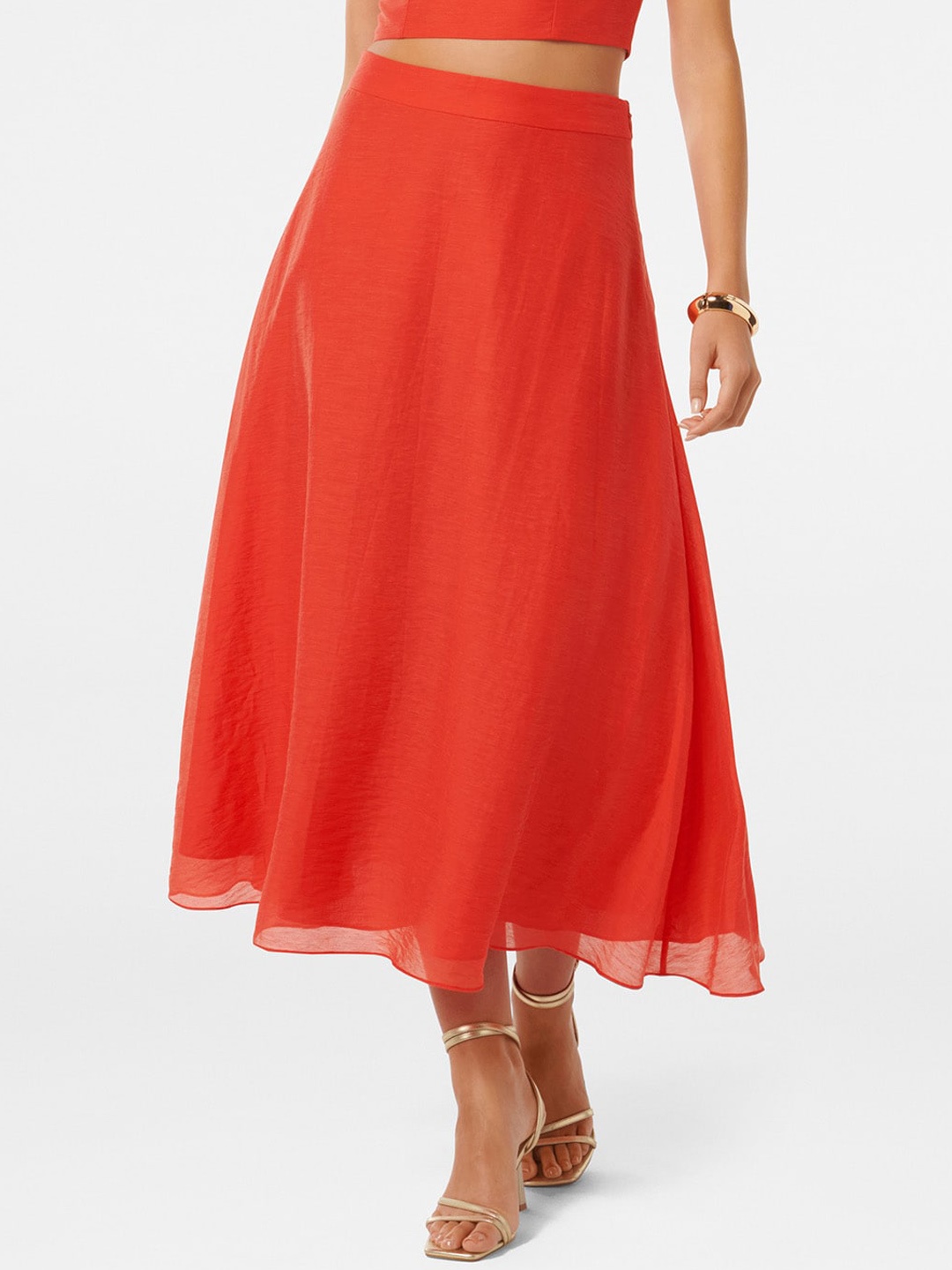 

Forever New Women Celeste Flared Midi Skirt, Red