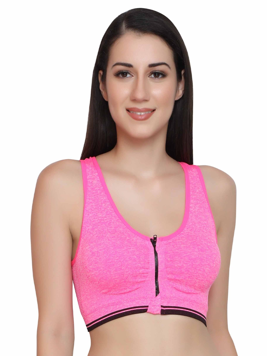 

Glamoras Removable Padding Rapid-Dry Workout Bra With All Day Comfort, Pink