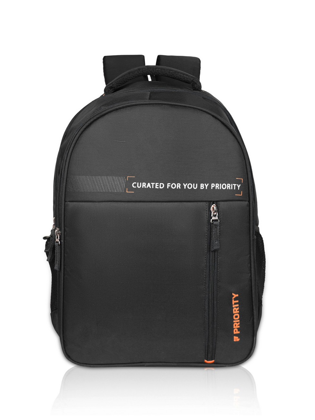 

Priority Unisex Typography Large Laptop Backpack, Black