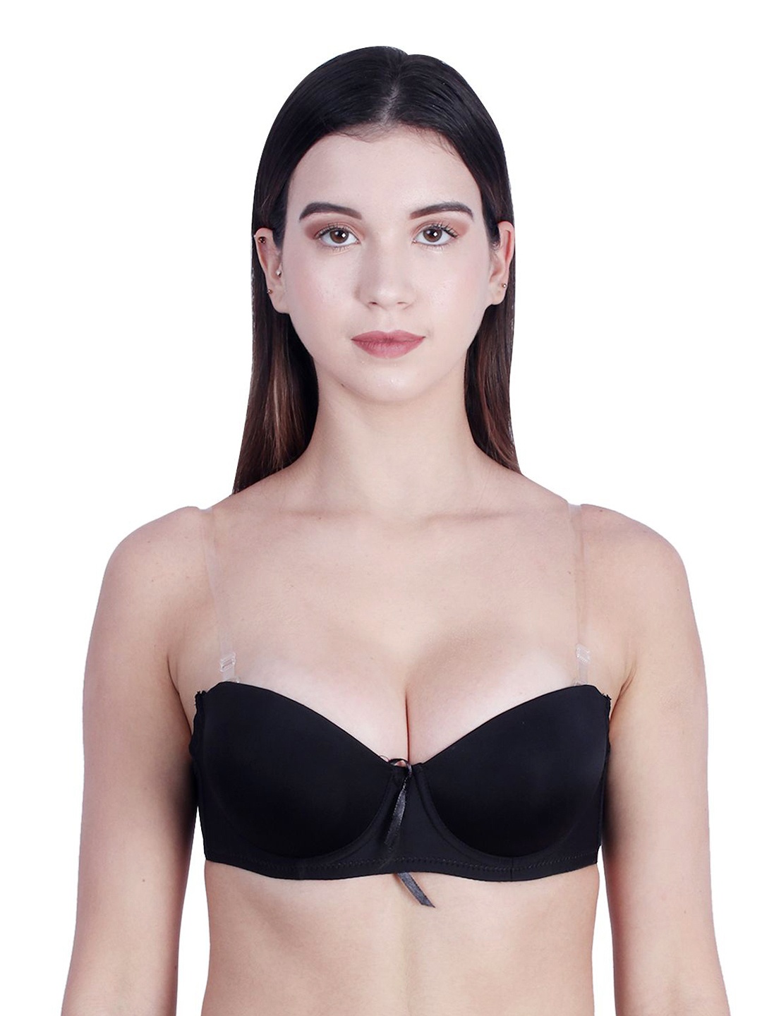 

BRACHY Medium Coverage Underwired Heavily Padded Push-Up Bra With All Day Comfort, Black