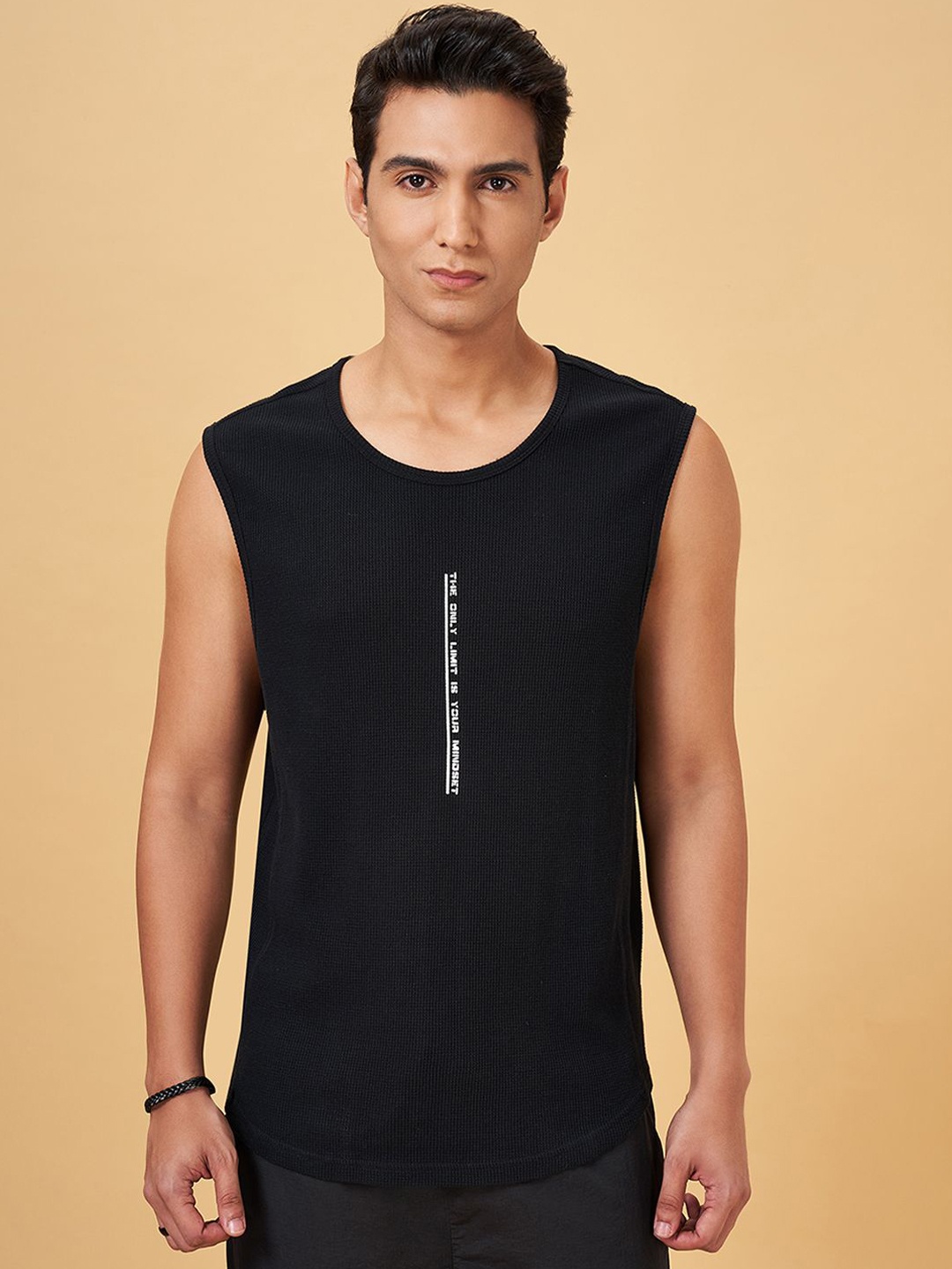 

Street 808 by Pantaloons Pure Cotton Innerwear Vests, Black