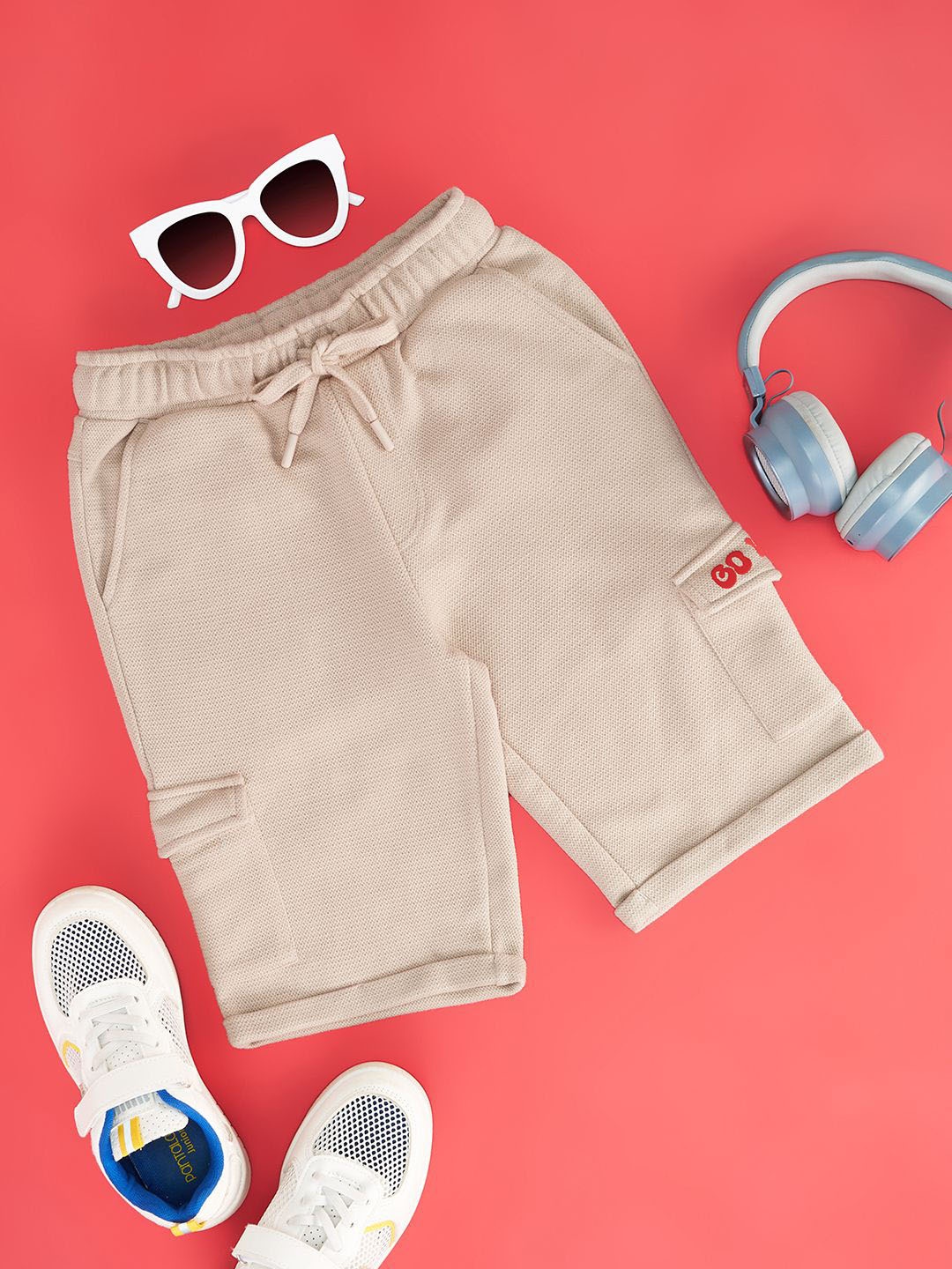 

Pantaloons Junior Boys Mid-Rise Cotton Denim Shorts, Cream