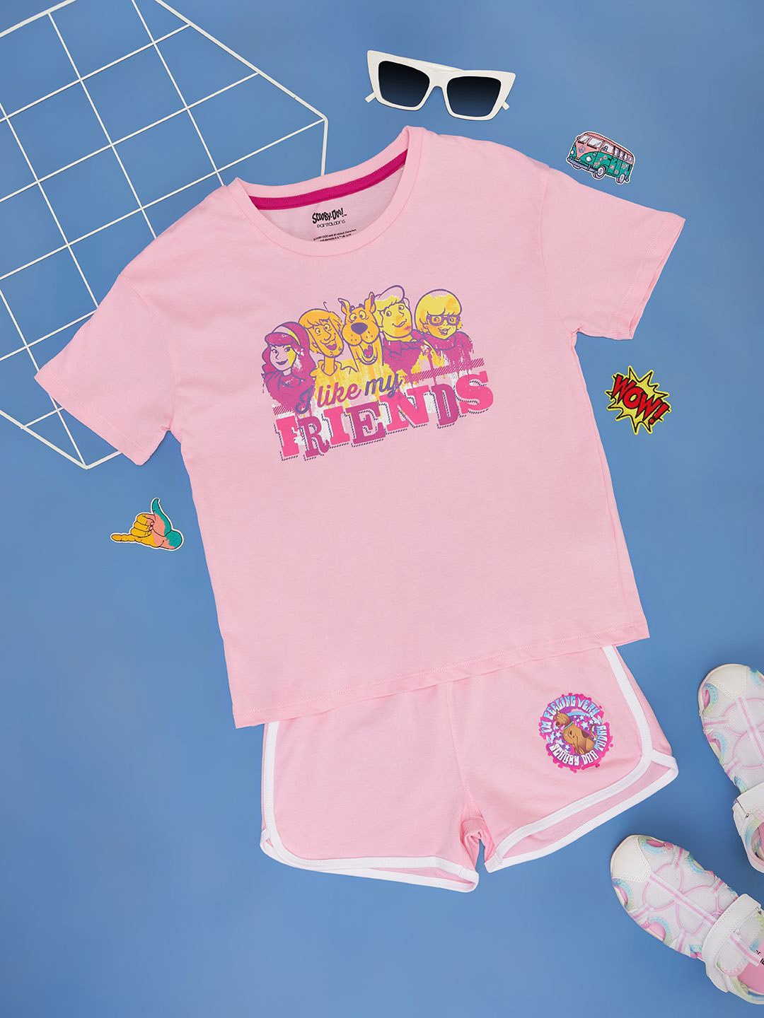 

Pantaloons Junior Girls Printed Sleepsuit, Pink