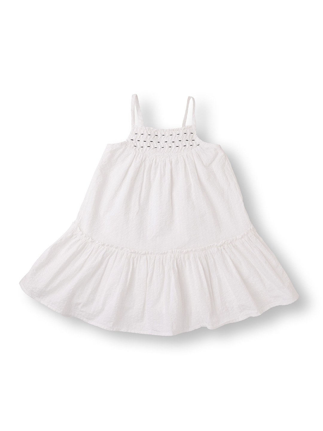 

AMPED Girls Shoulder Straps A-Line Dress, White