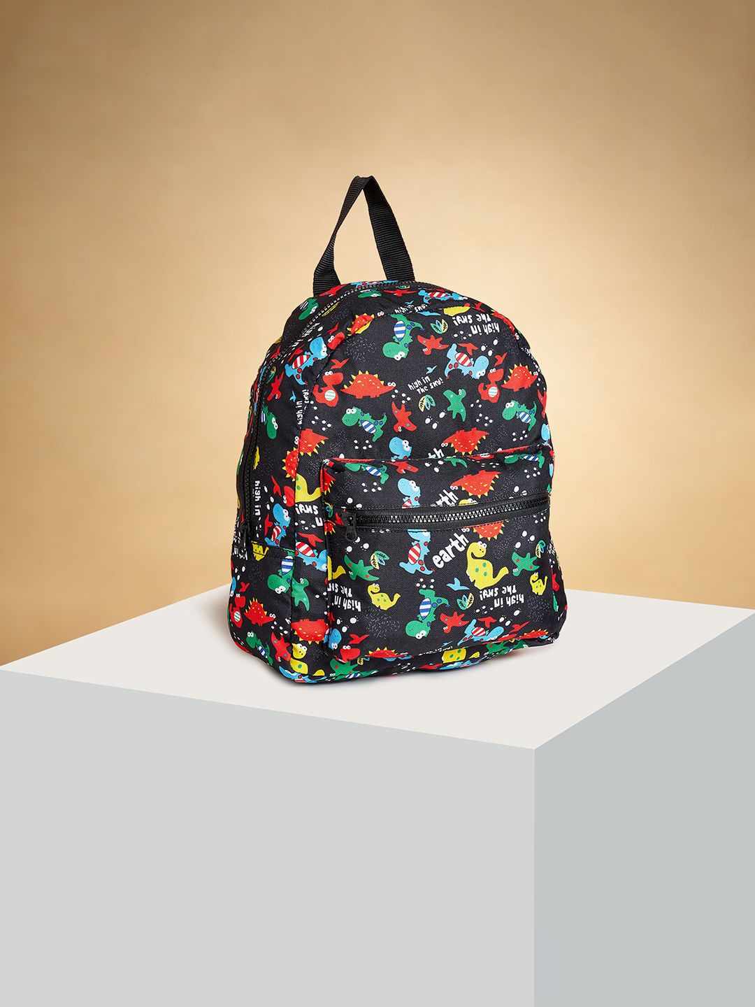 

Pantaloons Junior Boys Graphic Backpack, Black