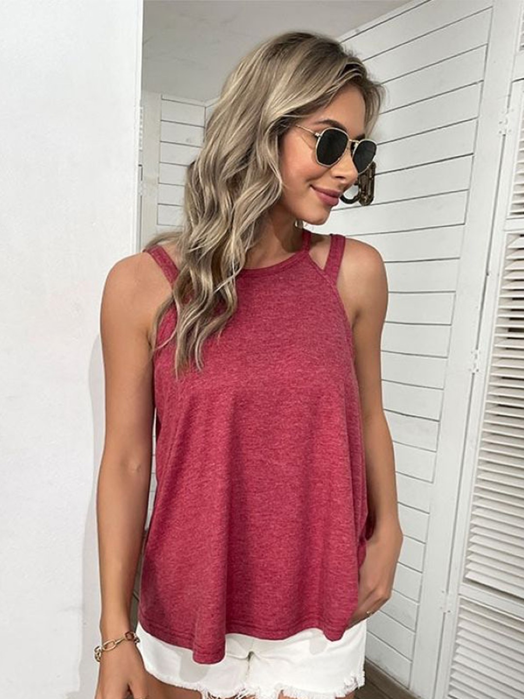 

StyleCast Solid Tank Top, Maroon