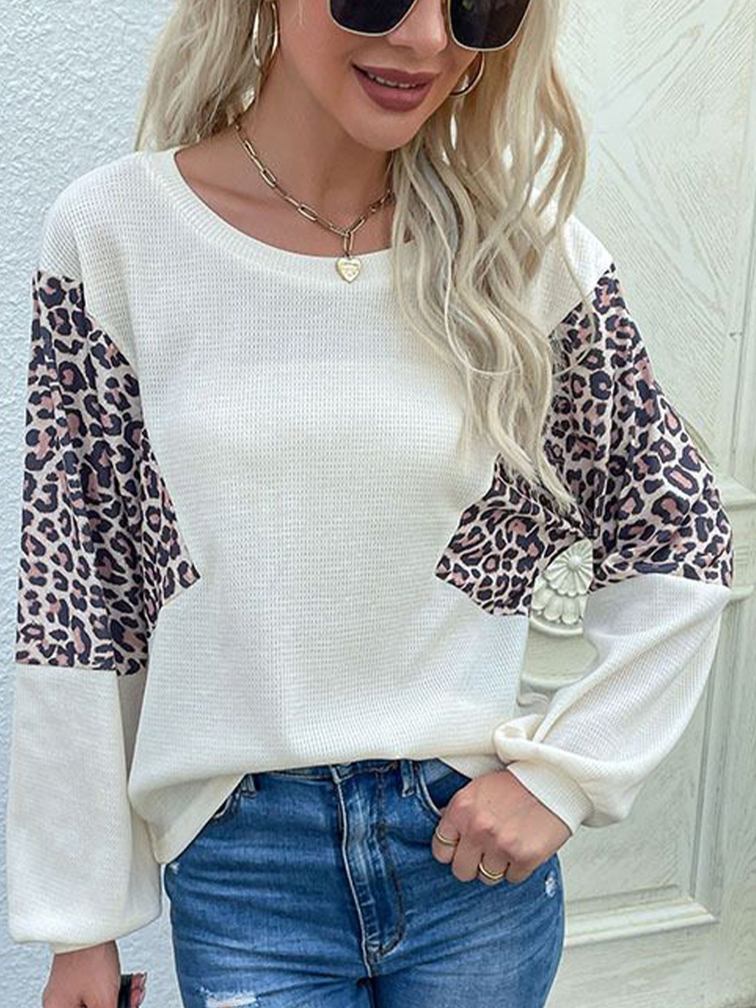 

StyleCast Print Bell Sleeve Top, White