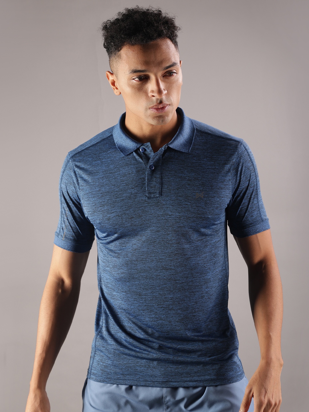 

Force NXT Men Anti Odour Solid Polo Collar Training or Gym T-shirt, Teal