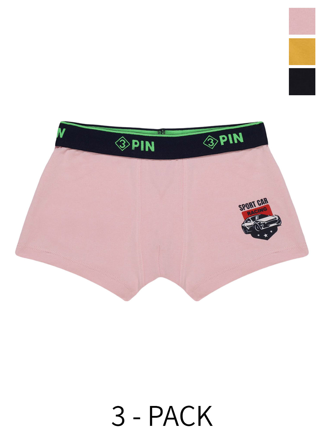 

3PIN Boys Pack of 3 Assorted Trunks