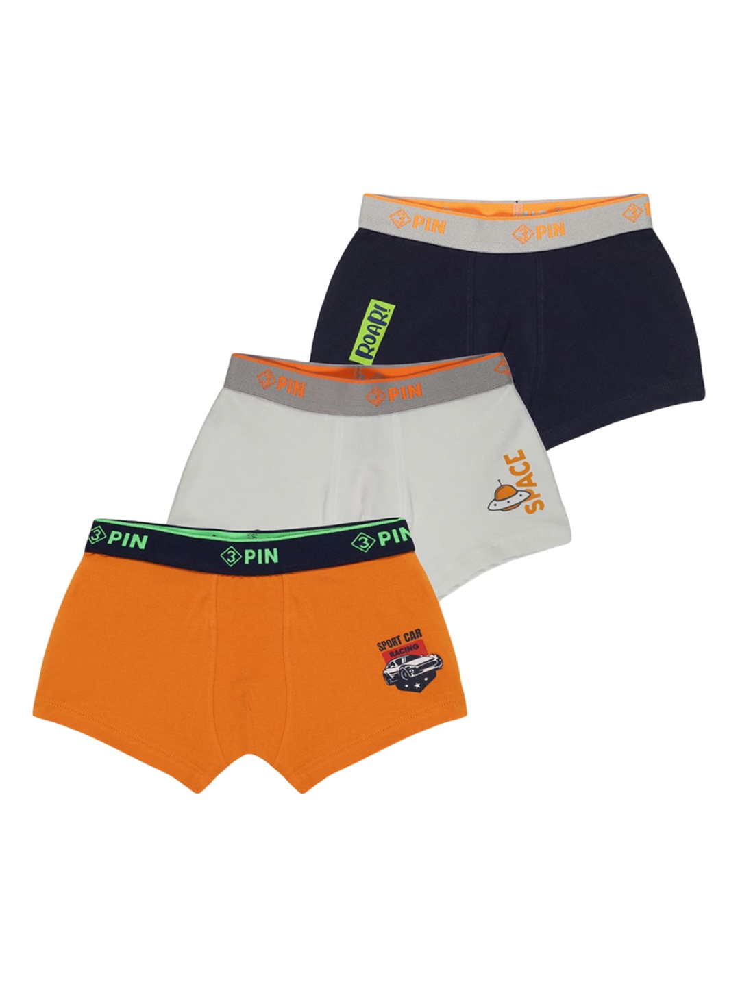 

3PIN Boys Pack Of 3 Assorted Trunks 3PKBBCOM01