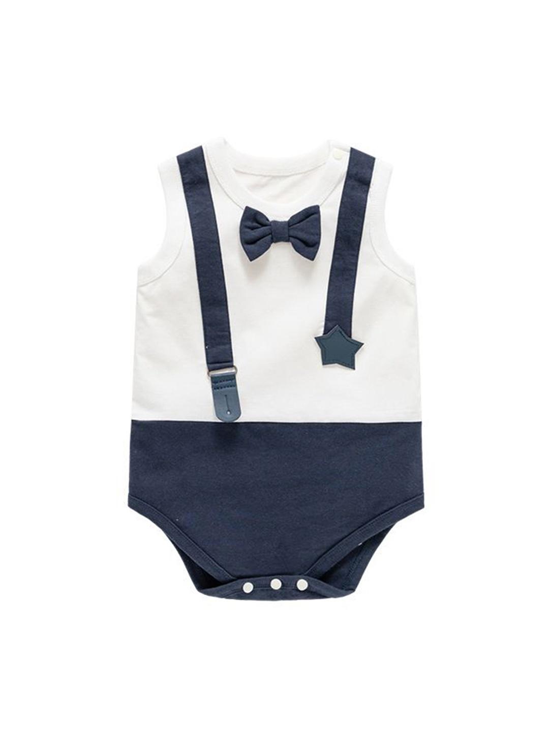 

StyleCast x Revolte Infants Boy Round Neck Rompers, Navy blue