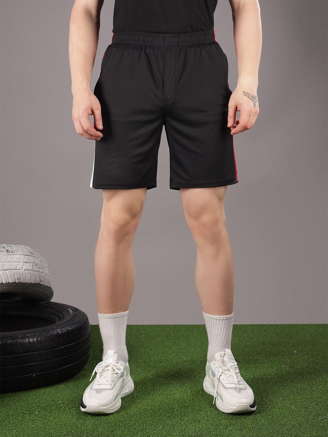 

Force NXT Men Antimicrobial Technology Training or Gym Sports Shorts, Black