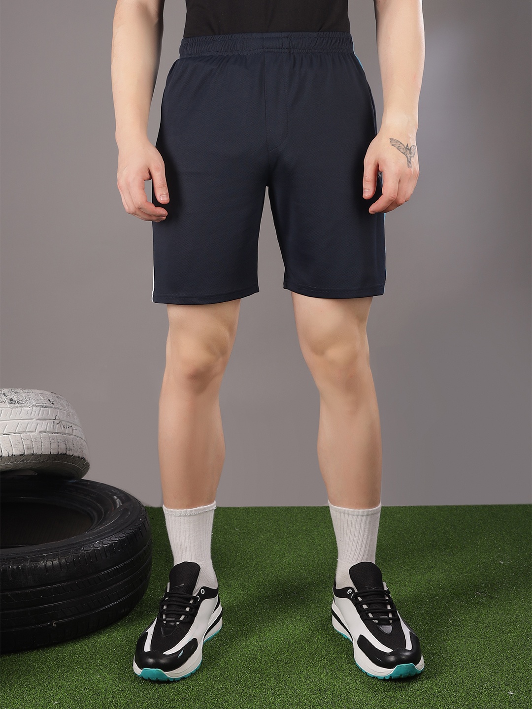 

Force NXT Men Antimicrobial Technology Training or Gym Sports Shorts, Navy blue