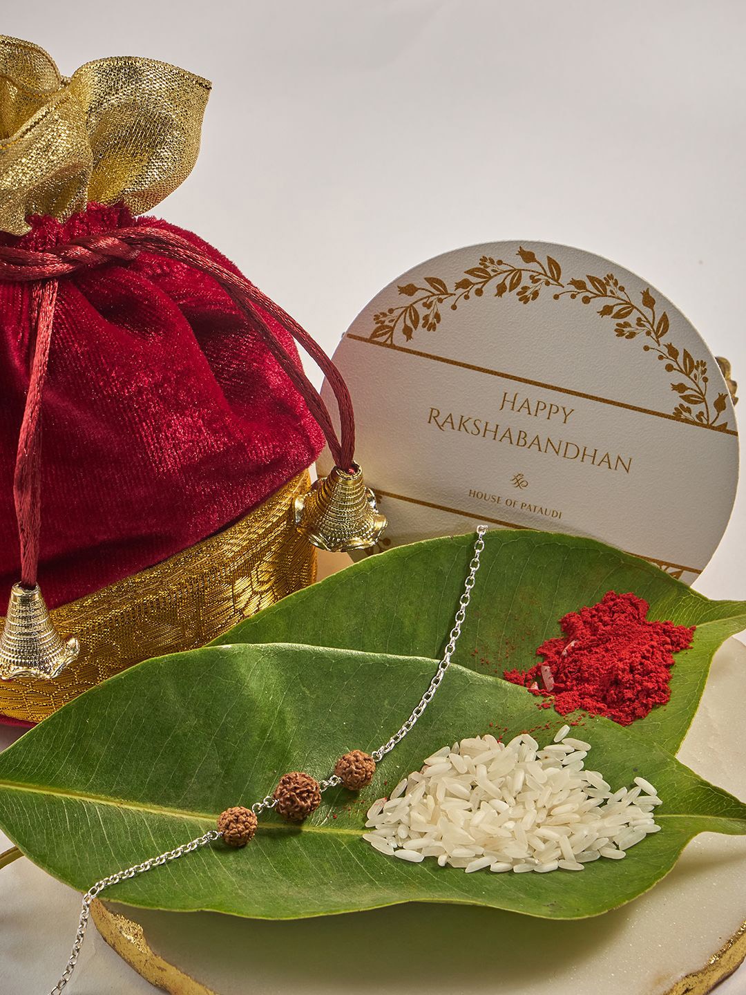 

House of Pataudi 925 Sterling Silver Wraparound Rakhi