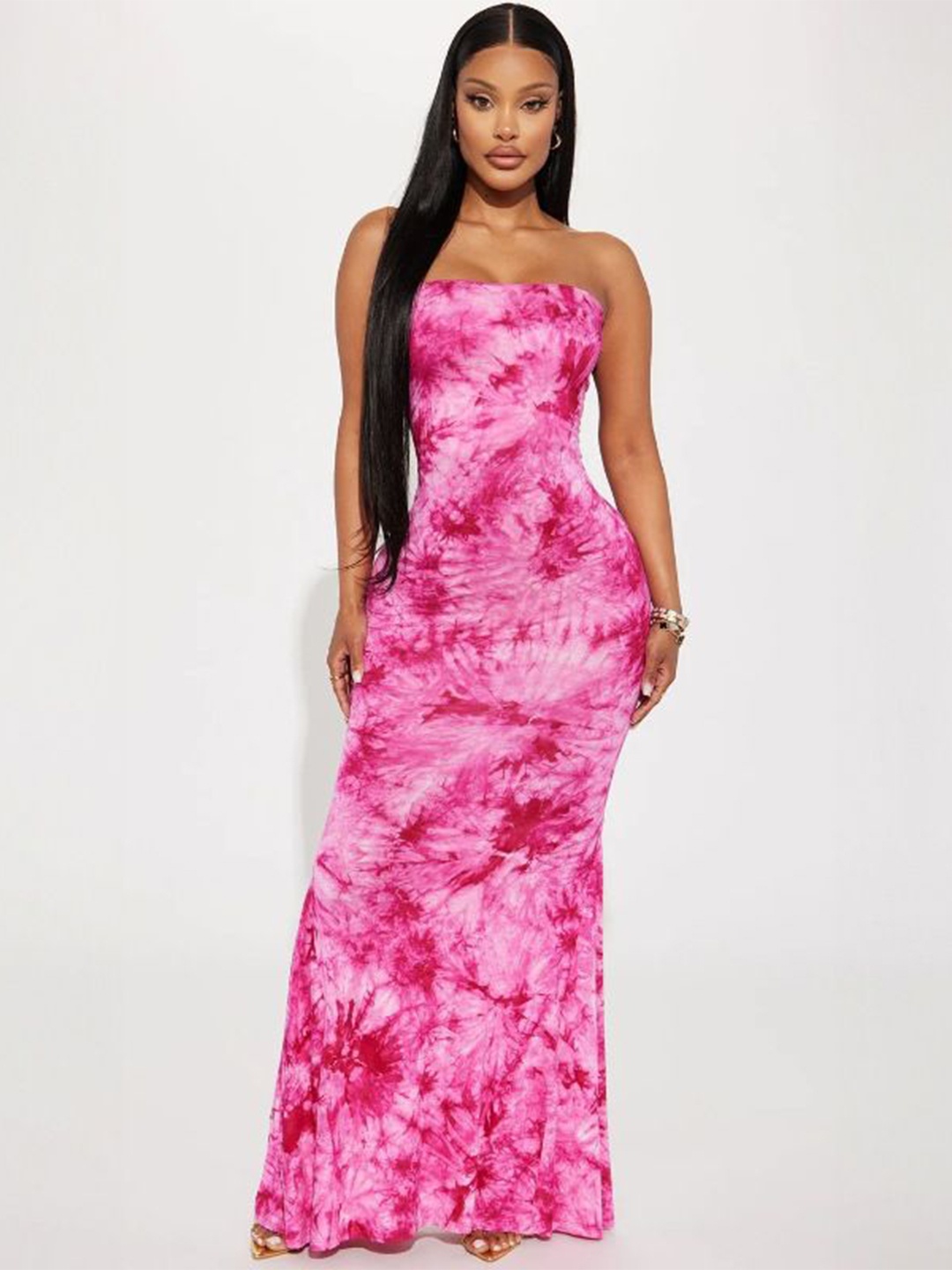 

StyleCast x Revolte Floral Dyed Bodycon Dress, Pink
