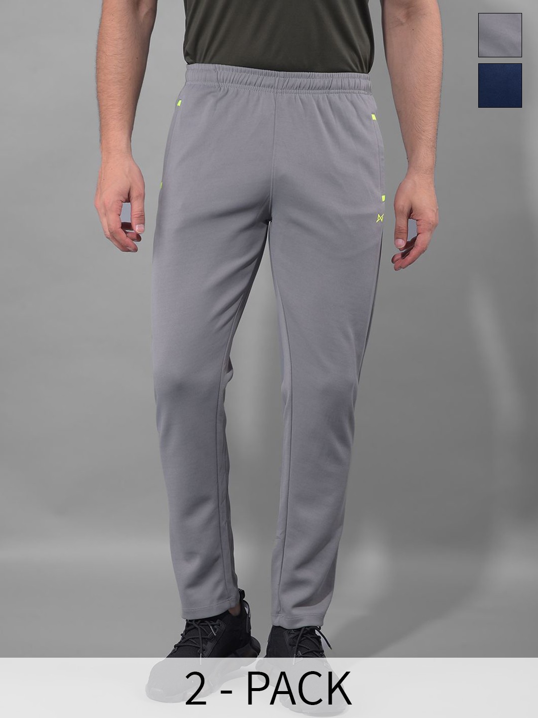 

Force NXT Men Pack of 2 Anti Odour Track Pants, Blue