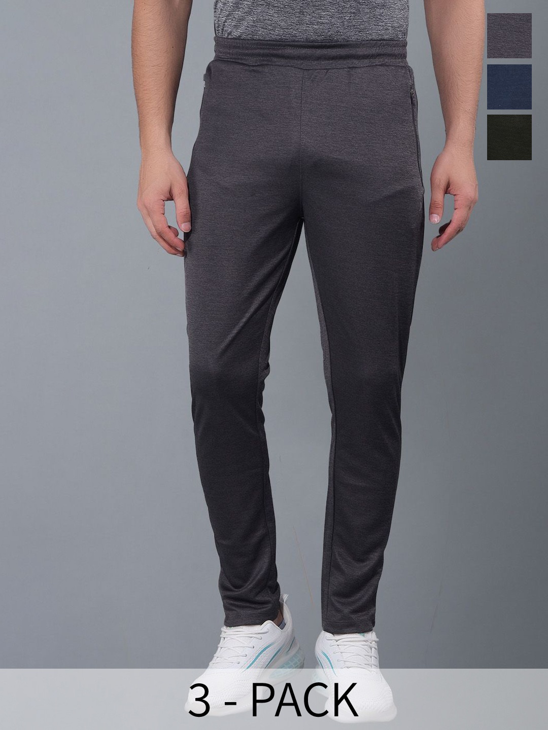 

Force NXT Men Pack of 3 Anti Odour Track Pants, Grey