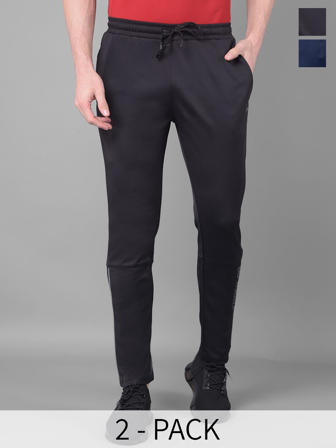 

Force NXT Men Pack of 2 Anti - Odour Track Pants, Black